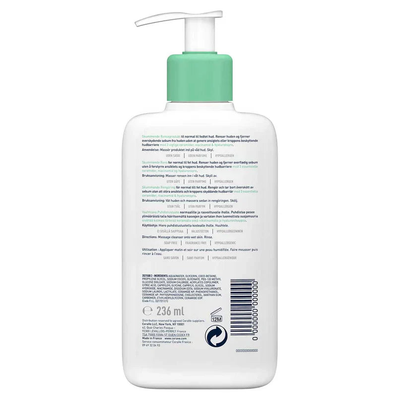 CeraVe Foaming Cleanser for Normal to Oily Skin