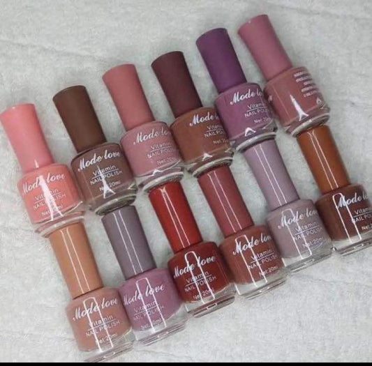 Mode Love – 12 Pcs - Premium Vitamin Nail Polish Set (12 Shades)