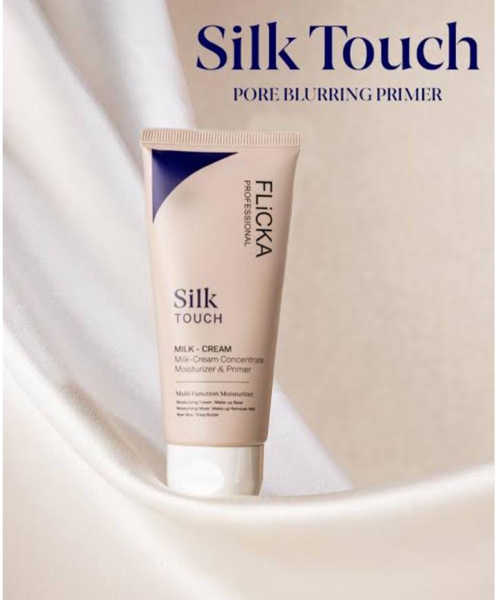 Flicka Silk Touch 3-in-1 Face Moisturizer & Primer | Long-Lasting Dewy Makeup Base | Pore Minimizer | For All Skin Types