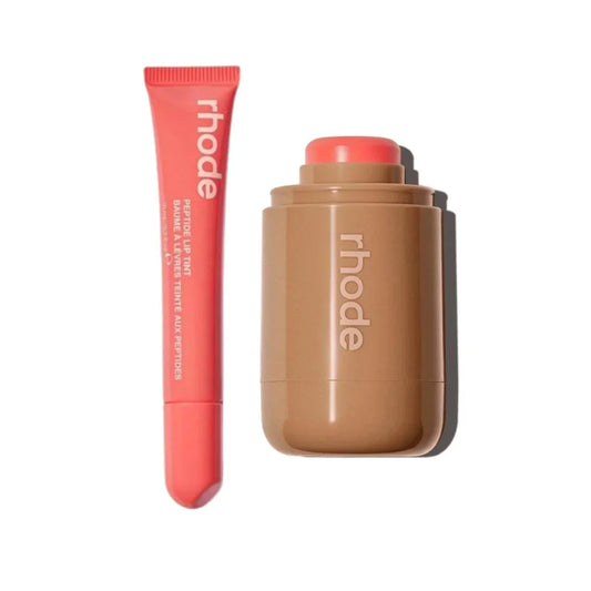 RHODE | spicy marg Pocket Blush & peach pit Peptide Lip Tint Duo