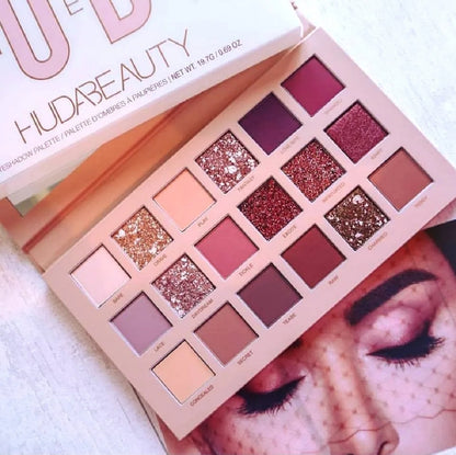18 Colors Matte Eyeshadow Palette & Glitter Eye Shadow Kit – Versatile Nude Shades for Beautiful Eye Makeup – Ideal for All Skin Tones