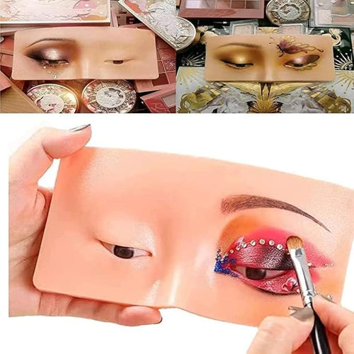 Silicone 3D Eye Makeup Practice Board | Reusable Eyelash & Eyeshadow Training Model for Beginners & Professionals