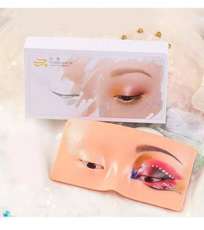 Silicone 3D Eye Makeup Practice Board | Reusable Eyelash & Eyeshadow Training Model for Beginners & Professionals